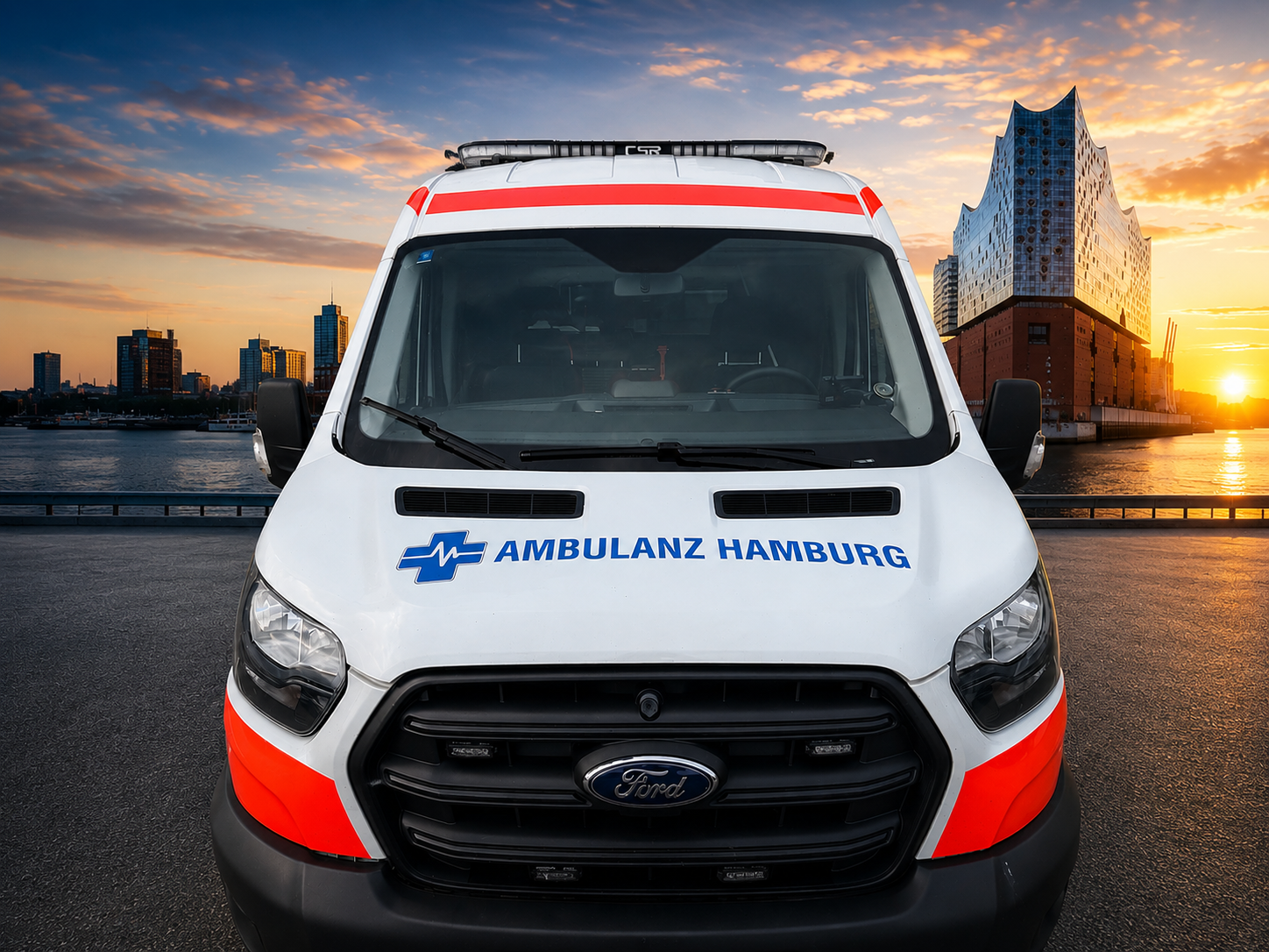 Zwei Fahrzeuge von Ambulanz Hamburg für qualifizierte Krankentransporte
